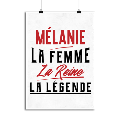 Affiche mélanie la femme la reine la légende