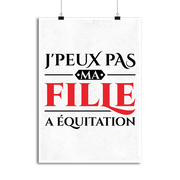 Affiche ma fille a équitation