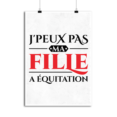 Affiche ma fille a équitation