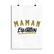 Affiche maman équitation