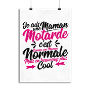 Affiche maman motarde plus cool