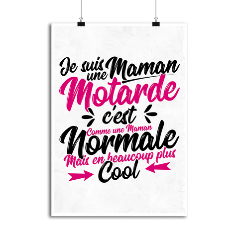 Affiche maman motarde plus cool