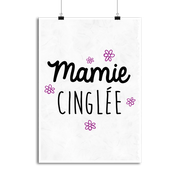 Affiche mamie cinglée