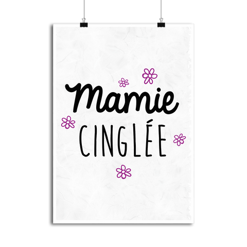 Affiche mamie cinglée