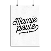 Affiche mamie poule