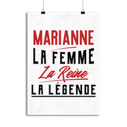 Affiche marianne la femme la reine la légende