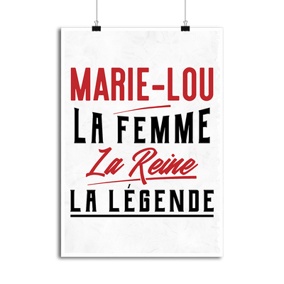 Affiche marie-lou la femme la reine la légende