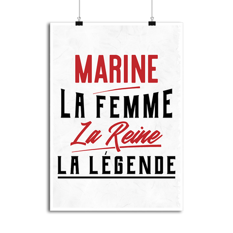 Affiche marine la femme la reine la légende