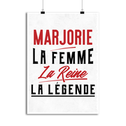 Affiche marjorie la femme la reine la légende