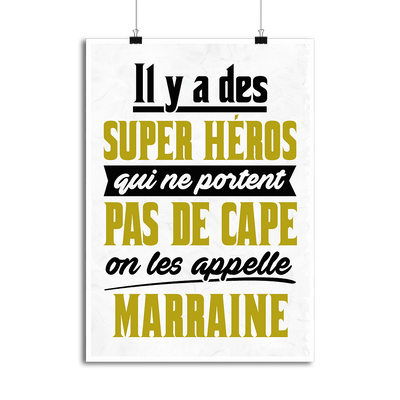 Affiche marraine super héro