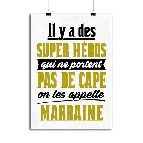 Affiche marraine super héro