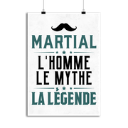 Affiche martial l'homme le mythe la légende
