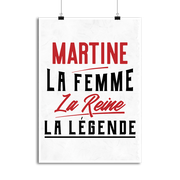 Affiche martine la femme la reine la légende