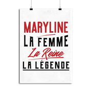 Affiche maryline la femme la reine la légende