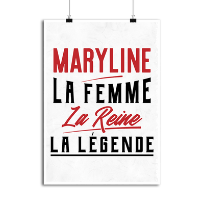 Affiche maryline la femme la reine la légende