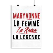 Affiche maryvonne la femme la reine la légende