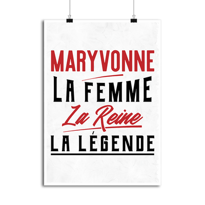 Affiche maryvonne la femme la reine la légende