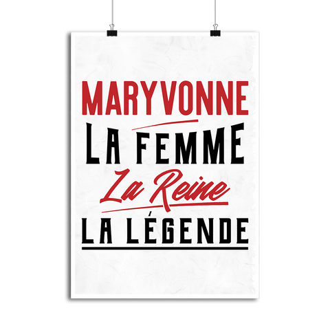 Affiche maryvonne la femme la reine la légende