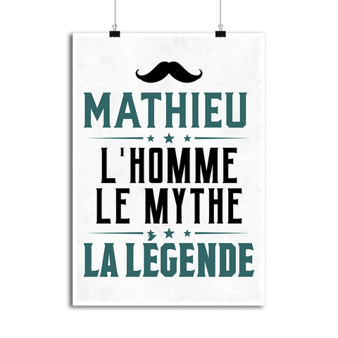 Affiche mathieu l'homme le mythe la légende