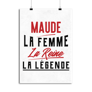 Affiche maude la femme la reine la légende