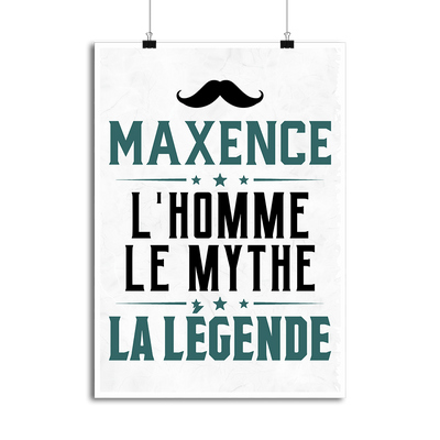 Affiche maxence l'homme le mythe la légende
