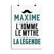 Affiche maxime l'homme le mythe la légende