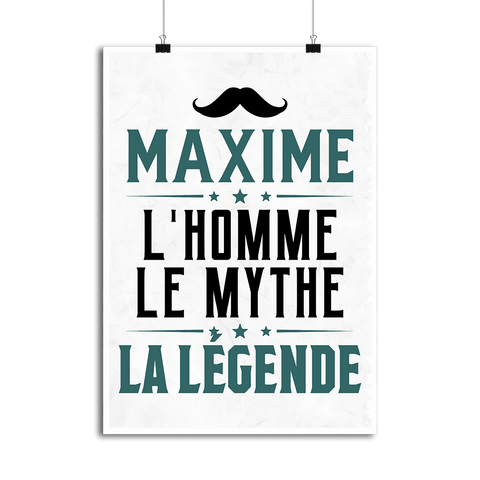 Affiche maxime l'homme le mythe la légende