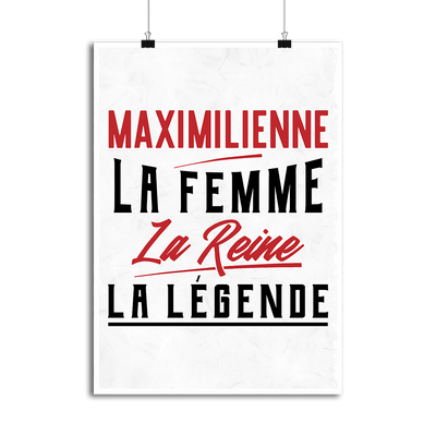 Affiche maximilienne la femme la reine la légende