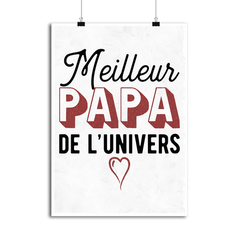 Affiche meilleur papa de l'univers