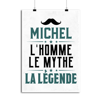 Affiche michel l'homme le mythe la légende