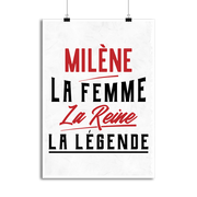 Affiche milène la femme la reine la légende