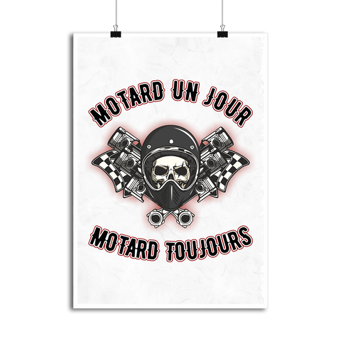 Affiche motard un jour