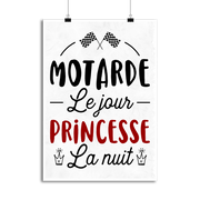 Affiche motarde et princesse