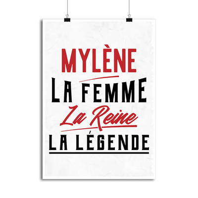Affiche mylène la femme la reine la légende
