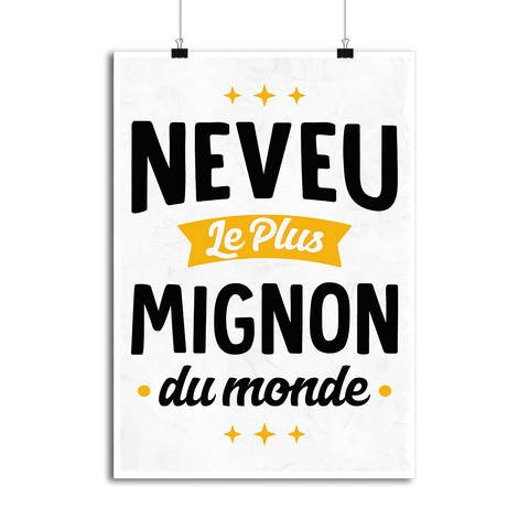 Affiche neveu le plus mignon