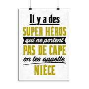 Affiche nièce super héros