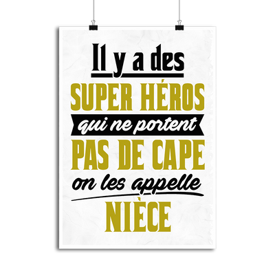 Affiche nièce super héros