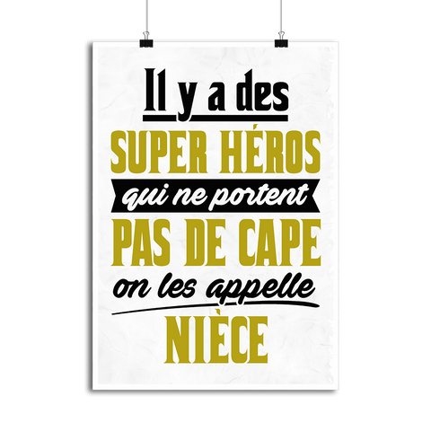 Affiche nièce super héros