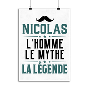 Affiche nicolas l'homme le mythe la légende