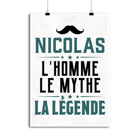 Affiche nicolas l'homme le mythe la légende