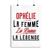 Affiche ophélie la femme la reine la légende