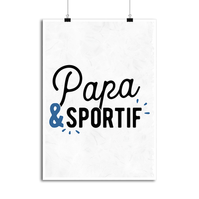 Affiche papa & sportif
