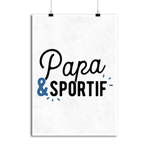 Affiche papa & sportif