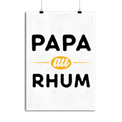 Affiche papa au rhum