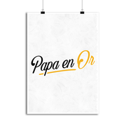 Affiche papa en or