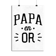 Affiche papa en or 2