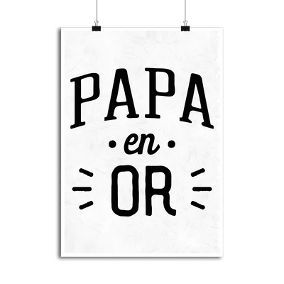 Affiche papa en or 2