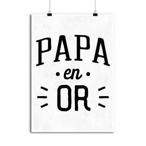 Affiche papa en or 2