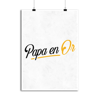 Affiche papa en or