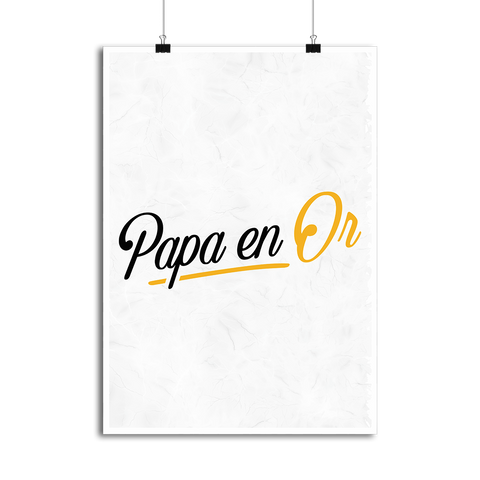 Affiche papa en or